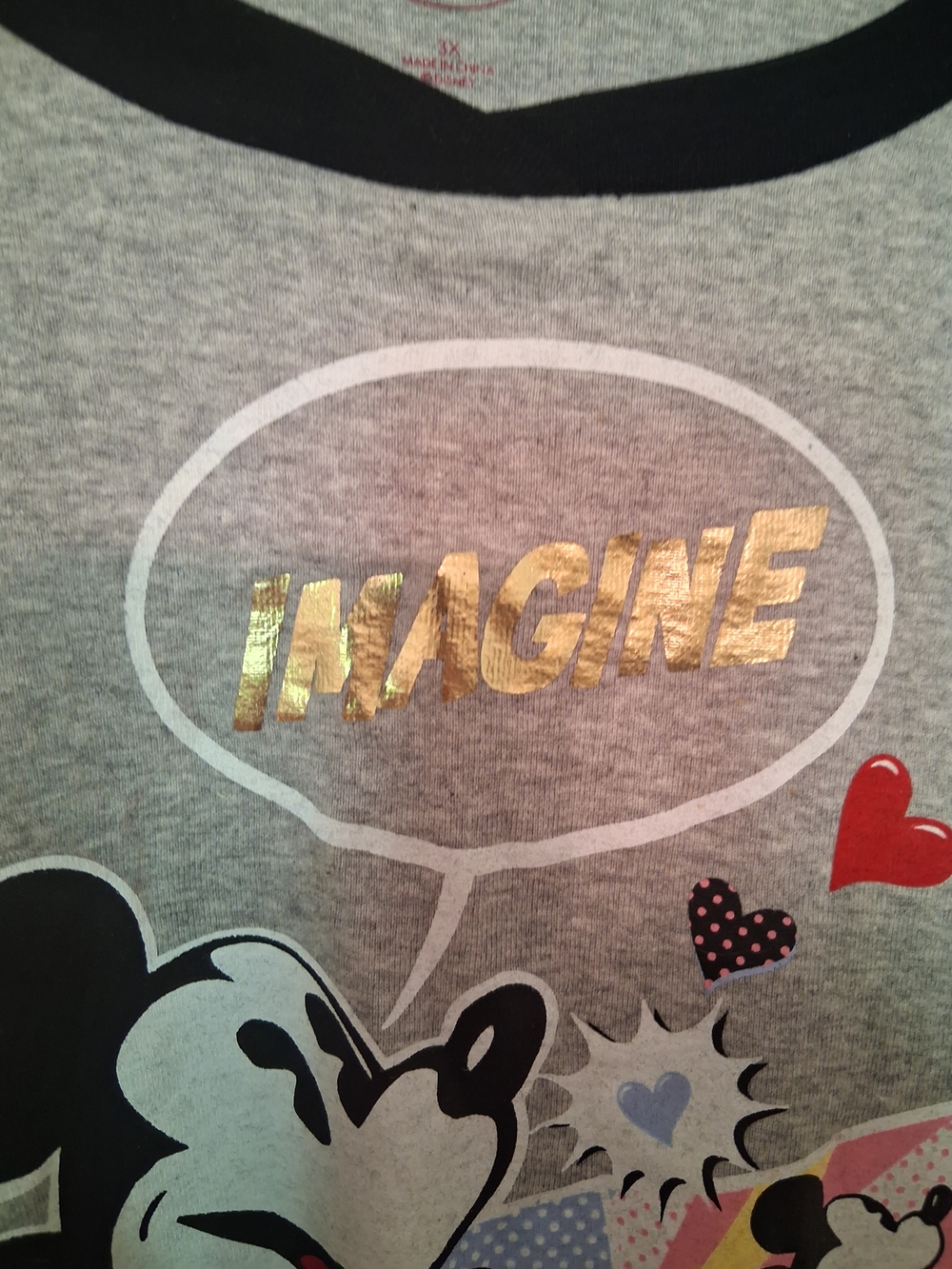 Disney Mickey Mouse Grey Ringer Tee - Picture 4 of 5